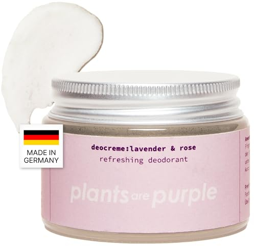 Deocreme lavender & rose - ohne Aluminium I Effektiver Schutz gegen Schweißgeruch mit Natron, Sheabutter und Jojoba-Öl I Für Damen und Herren I Für alle Hauttypen I Vegan