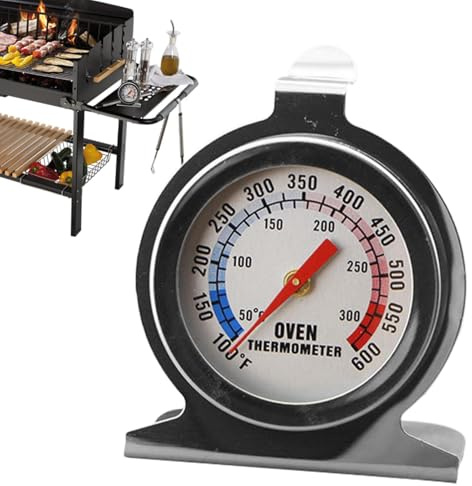 Thermomètre De Four - Indicateur De Température En Acier Inoxydable | Thermomètre De Grille | Thermomètre De Cuisine Stand Up Avec Cadran Transparent | Outil De Cuisson Pour La Maison,
