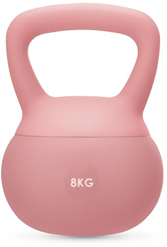 Gymtek® Weiche Kettlebell 8 kg, Handeln für Frauen - 8kg Kugelhantel - Kettlebell Soft, Gewichte Hantel, Kugelgewicht, Home Gym Equipment, Fitness, Krafttraining, Sport Geräte für Zuhause