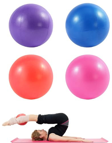 YJSDDNTY 4pcs Gymnastikball Klein, Berstschutz Yoga Ball, Sitzball, Balanceball, Yogaball für Zuhause, Fitnessstudio und Büro, Ideal für Yoga, Pilates - 25cm