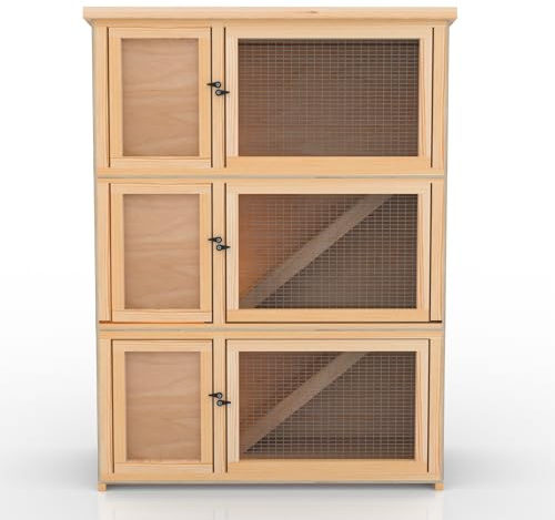 Orpington Inside-Outside Fully Assembled Hutch with Natural Finish (3ft Triple) (3ft Triple)