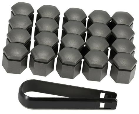 20 tapas de tuerca de rueda de coche grises de 19 mm para Opel