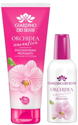 Giardino Dei Sensi Orchidea Romantica – Profumo Spray 100 ml + Doccia Schiuma 100 ml In Omaggio – Fragranza delicata, set completo per un rituale di bellezza (1 Unità)