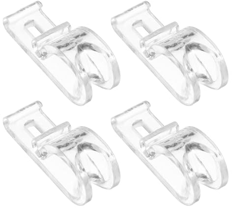 ULTECHNOVO Juego de 4 Clips para Persianas Enrollables Transparentes Gancho Orificio para Fijación Segura, Accesorio para Cadenas de Cortinas, Adecuado para Cortinas y Visillos en Ventanas
