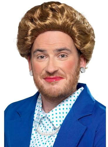 Smiffys Eiserne Lady Perücke, Braun Halloween