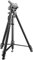 Walimex pro WT-3530 Basic Stativ 146cm schwarz – 3kg Traglast, leichtes und stabiles Foto Video Stativ mit 3-Wege Panorama Kopf ideal für Kamera und Handy Aufnahmen, inkl. Tasche und Smartphone Halter