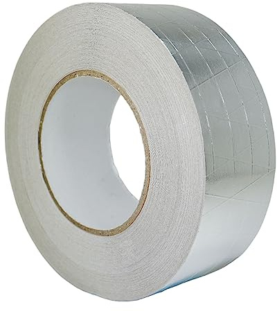 GGR Supplies T.R.U. FSK 6.8 MIL Aluminum Foil Reinforced Scrim/Kraft/Jacketing/Insulate Tape with Rubber Adhesive. 2 (48mm) X 50 Yards.