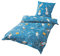 JACK by Bierbaum Kinder Renforcé - Linon Bettwäsche 2 TLG. 135x200cm Astronaut Weltall Sterne Mond Rakete Raumschiff