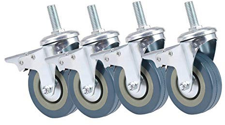 sunroot Carga Pesada 75Mm Rueda Giratoria Freno Rueda Giratoria De Carretilla Para Muebles, De 4