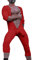 Caxndycing Jumpsuit Men's Onesie Bodysuit Adult Romper Pyjamas for Men Plain Thermal Underwear Stretch Sleepwear Long Sleeve Shirt Undershirt Jumpsuit with Buttons, red, M