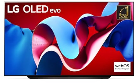 LG OLED evo 83'', Serie C4 2024, OLED83C44LA, Smart TV 4K, Processore α9 Gen7, Brightness Booster, 40W, Dolby Vision, 4 HDMI 2.1 4K@144Hz, GSync, VRR, Alexa, ThinQ AI, webOS 24