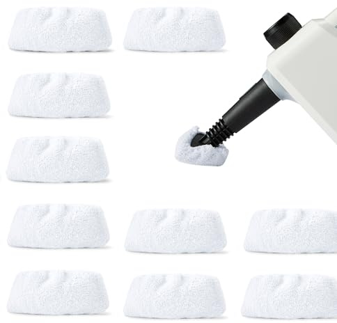 Amazon Basics Panni universali in microfibra per pulitore a vapore, panni di ricambio, lavabili, confezione da 10