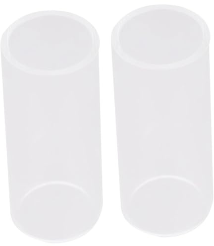 Zerodeko Glass Guitar Slide Bottleneck for Acoustic Electric, Bright Sound, Smooth Gliding Surface, 2Pcs Guitar Slides for Guitarists