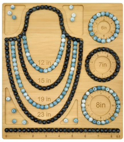 Vesavifaka Tavola Perle per creazione Gioielli, Tavola in bambù per bracciali e collane, Accessori per creazione Gioielli, Accessori da tavola Perle