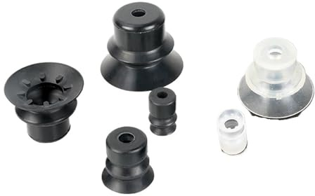 10Pcs Vacuum Sucker VP10RSN/VP20BSN Silicone Double Multi-Layer Nozzle Injection Molding Machine Manipulator Accessories(VP30B,Black)