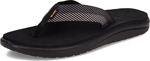 Teva mens Voya Flip Flop, Vori Black/Gray, 12 US