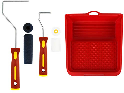 BIANCO SHABBY SET 4 Rulli Professionali per Verniciare con la Chalk Paint SENZA LASCIARE SEGNI (Rulli 5 + 10 cm)