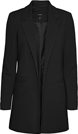 Vero Moda Vmverina Ls Blazer Long pour Femme - Noir - 42 FR