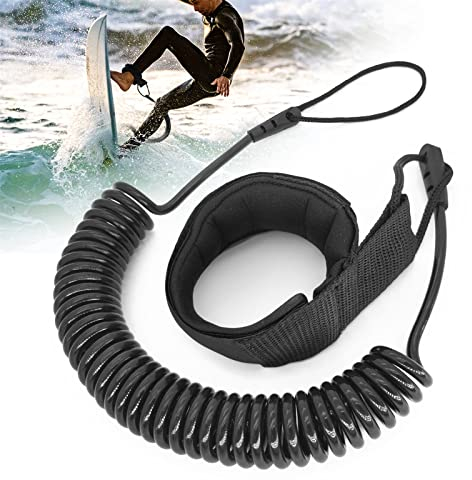 Senbaler 10 Füße Surf Leash,SUP Kajak Sicherheitsleine,Coiled Fußschlaufe Einziehbares für Surfbretter,Stand Up Paddle Board