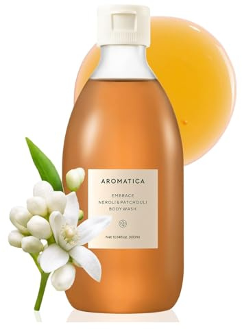 AROMATICA Embrace Body Wash Neroli & Patchouli für eine aromatische Dusche | Entspannen Sie Ihren Körper und Geist mit irdischen und blumigen Düften | Vegan| 10,14 fl.oz./300 ml