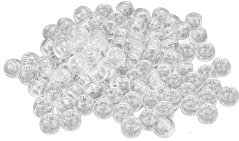 100pcs Hair Braiding Beads Plastic Large Hole Dreadlocks Hair Braid Beads Transparent Hair Jewelry Beads for Men Women Beard Accessories Vintage Style Ponytail Beads