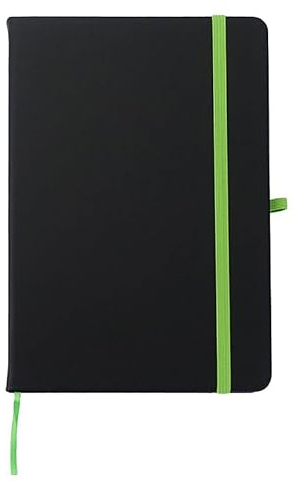 Garage-SixtySix Edles Notizbuch mit Soft-Touch-Cover in Schwarz | Individualisierbar | Personalisiert | Individuell graviert | Hellgrün