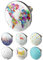 arteneur® - Pop Up Waschbeckenstöpsel mit Motiv Weltkarte | Abflusssieb | Doppel Dichtung | Universal Abflussstöpsel 34mm – 41mm | Pop Up Ventil Waschbecken Stöpsel