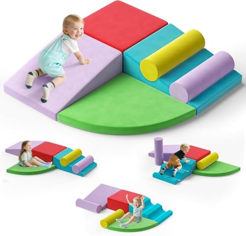 Helangel Blocchi da costruzione in schiuma per bambini, mattoncini morbidi per arrampicarsi e scatenare i bambini Montessori, giocattoli per il divertimento interno, mattoncini giganti per arrampicata