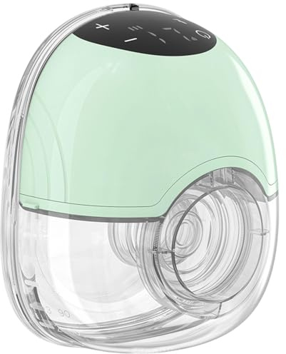 Puruxe Tire-lait électrique portable, design mains libres, tire-lait portable, 4 modes, 12 réglages, portable et confortable pour un pompage indolore (vert)