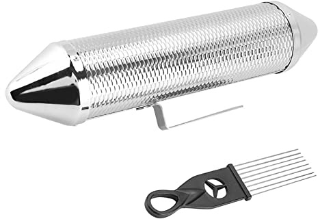 Akozon Instrument de Percussion Musicale Guiro en Acier avec Grattoir, Antirouille Durable, Idéal pour Les Niveaux de Compétence