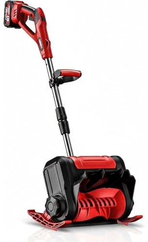 zhenmaster Quitanieves Eléctrico sin Cable 20V, Pala de Nieve con Doble Batería 4.0Ah, Limpieza 32cm x 16cm, Alcance 8m, Ideal para Entradas, Escaleras y Terrazas