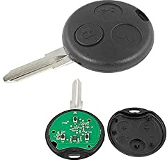 SALPIE Radiokommando 3 knappar med frekvens 433MHz kompatibel med Smart 450 – Fortwo – Forfour - Roadster