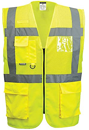 Portwest Gilet exécutive maille Madrid, Couleur: Jaune, Taille: XS, C496YERXS