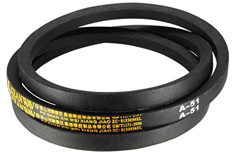 sourcing map Correa Trapezoidal de Transmisión A51, Longitud de paso de 51, 13mm Ancho, 8mm Espesor, Correa de Transmisión de Caucho con Sección A Estándar JIS