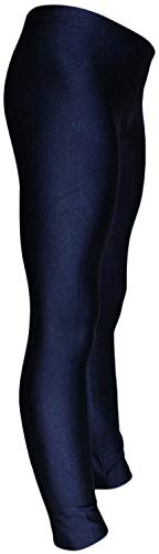 GymStern Sport Stretch Leggings Elastisch Spandex Dehnbar Glanz Lycra Gymnastikhose passend zum Gymnastikanzug Kinder Mädchen Hüfthose Normale Taille Bundhöhe Farbe Dunkelblau, Größe 152