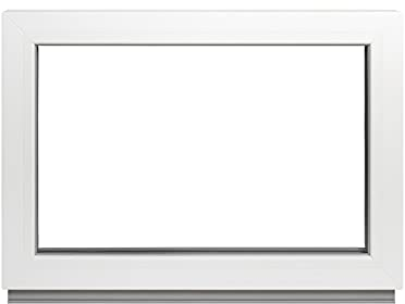 Alle Grössen Festverglasung Kunststoff Fenster - Kellerfenster BxH: 60 x 40 cm weiß fenster- Doppelverglasung Fenster Für Gartenhaus/Garagen Fenster -Premium Kunststofffenster BxH: 600 x 400 mm