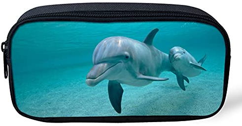 UOIMAG Trousse à crayons pour enfants et adultes Motif dauphin mignon