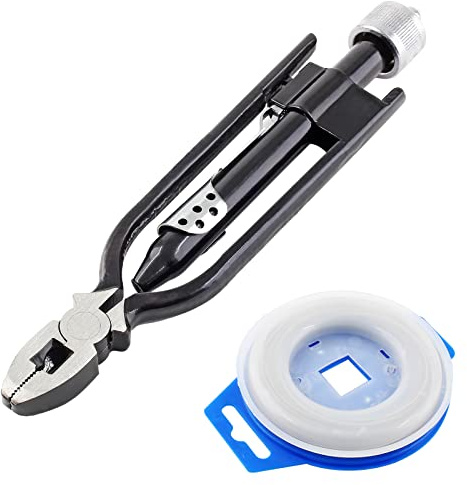 Bonsicoky 6 Inch Safety Wire Pliers with 50 FT Safety Wire, Heavy Duty Wire Twisting Tool for Aircraft, Machinery, Vehicles