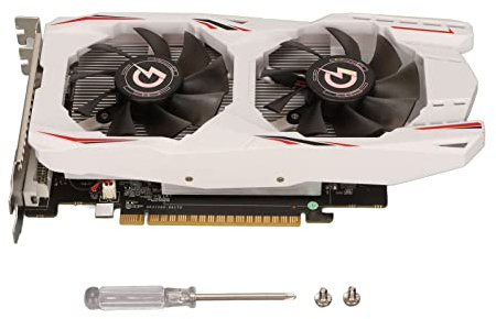 Carte Graphique GTX1050TI 4 Go, GDDR5 128 Bits 1291 MHz GPU Clock 7008 MHz Carte Graphique de Bureau, Interface DP HDMI DVI Plug and Play Double Ventilateurs pour PC de Bureau