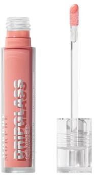 MORPHE Dripglass High Shine Lip Gloss - Semi-Sheer or Full Coverage Lip Color with Glass-Like Shine and Nonsticky Finish - Infused With Squalane & Vitamin E - Polished Peach (0.13 Fl Oz)