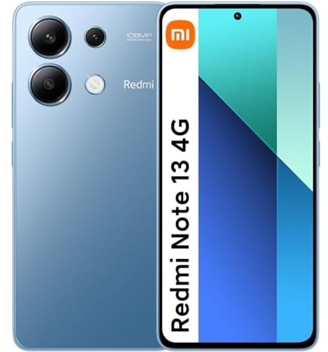Xiaomi Redmi Nota 13 4G Smartphone 120Hz 6.67 Pantalla AMOLED,8+256GB Telefono Movil Procesador Snapdragon 685 y 108MP Triple Cámara 5000mAh Batería 33W Carga Rápida(Azul EU Version)