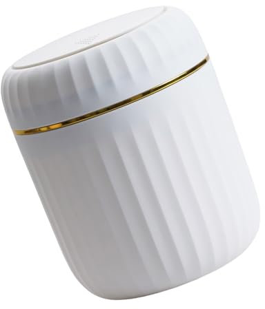 Poubelle de table pratique avec couvercle en ABS pour bureau, décoration de chambre