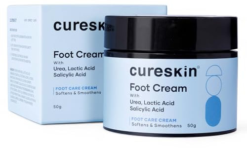 Cureskin Crema per la cura dei piedi per talloni screpolati, ripara, ammorbidisce ed esfolia, crema piedi per donne e uomini, 50 g (confezione da 1)