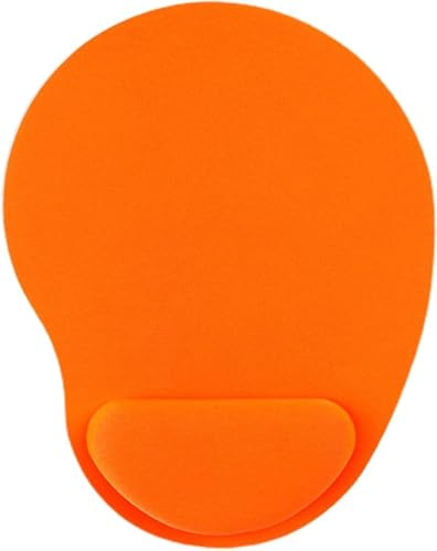 Cldaisy Orange Mouse Pad Wrist Rest Mouse Pad Memory Foam Stepped-Wedge Design Mousepad Pain Relief Mousepad with Non-Slip Comfortable Computer Laptop for Office Home