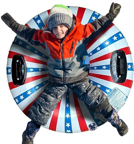 Schneeschläuche zum Rodeln,aufblasbarer Schlitten - Aufblasbares Schneespielzeug mit Schlitten und Griffen | Dicker, großer Schneeschlauch, lustiges Winterspielzeug für Skiliebhaber und Profis