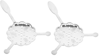 MUCKLILY 2 Cucchiaini Per Assenzio In Acciaio Inossidabile Per Bar Infusori Per Tè Cucchiaini Da Bar Colini A Rete Cucchiaini Per Assenzio Cucchiaini Per Caffè Fontana Per Assenzio