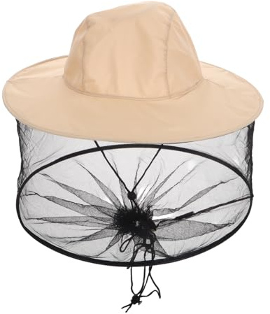 CLISPEED Cappello Da Apicoltore Pieghevole Con Ampia Falda e Rete Protettiva Accessorio Apicoltore Ventilato Per Protezione Insetti Cappello Apicoltura Comodo e Portatile