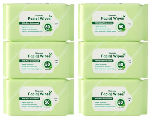 Facial Wet Wipes - Face Care Makeup Be Gone Refreshing Wipes - Cleansing Wipes face wipes to remove waterproof eye make-up for sensitive skin 6x 50 wipes (Pack of 6)