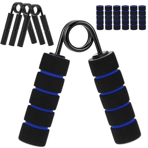 QWORK® Entrenadores de fuerza de agarre de aluminio para antebrazo, 22,5/45/67,5/90 kg - Robusto y antideslizante