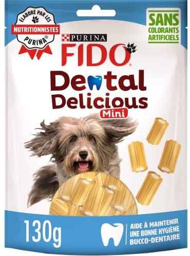 FIDO Dental Delicious Mini | Godis | tuggben för hundar | set med 6 påsar x 130 g